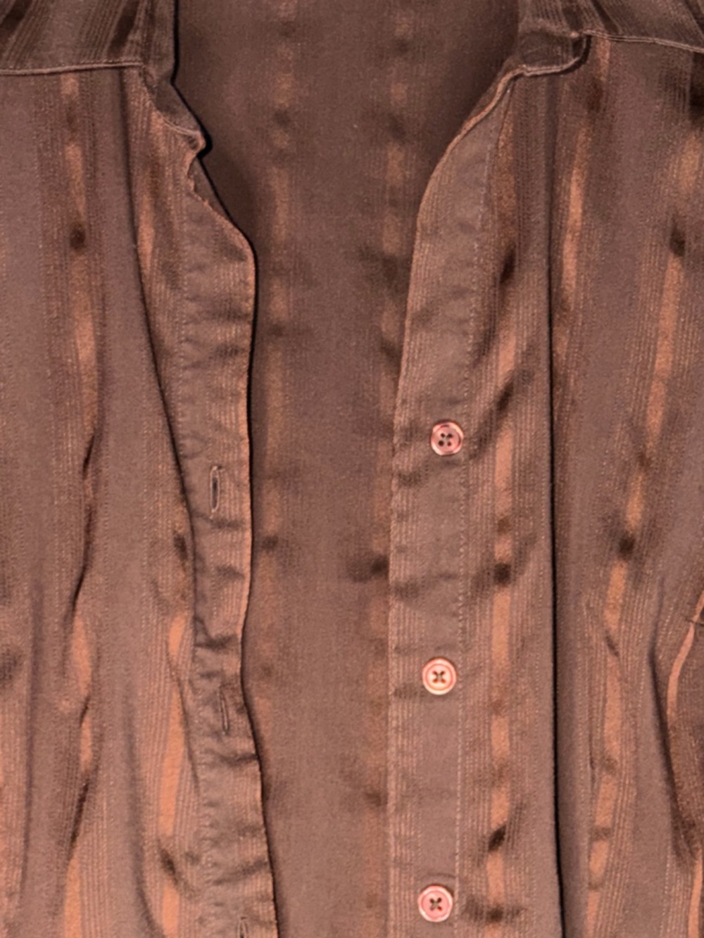 Ms.Lee Brown Button-Down Shirt Size Small - Picture 5 of 7